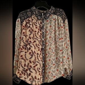 Free People Multicolor Floral Blouse